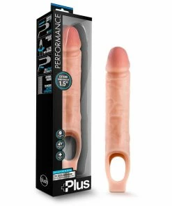 Blush Novelties 10 Inch Penis Sleeve | Performance Plus Silicone Vanilla Extender Sheaths & Sleeves