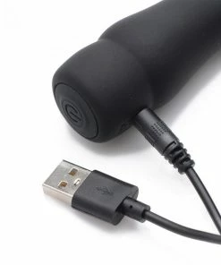 Trinity Vibes 16X Black Silicone Penis Head Vibrating Teaser With Urethral Sound Urethral Sounds & Penis Plugs