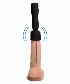 Trinity Vibes 16X Black Silicone Penis Head Vibrating Teaser With Urethral Sound Urethral Sounds & Penis Plugs