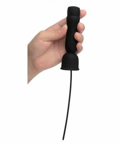 Trinity Vibes 16X Black Silicone Penis Head Vibrating Teaser With Urethral Sound Urethral Sounds & Penis Plugs
