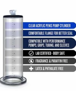 Penis Pumps 2.25 X 9 Inch Performance Penis Pump Cylinder By Blush Novelties