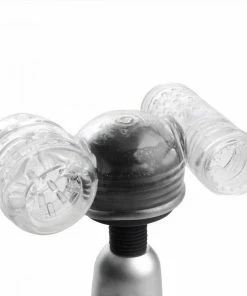 Wand Essentials 2 In 1 Male Masturbator Tube Stroker Attachment For Magic Wand