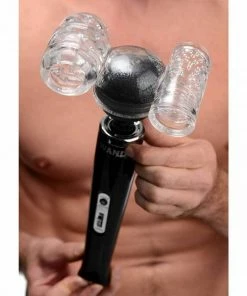 Wand Essentials 2 In 1 Male Masturbator Tube Stroker Attachment For Magic Wand