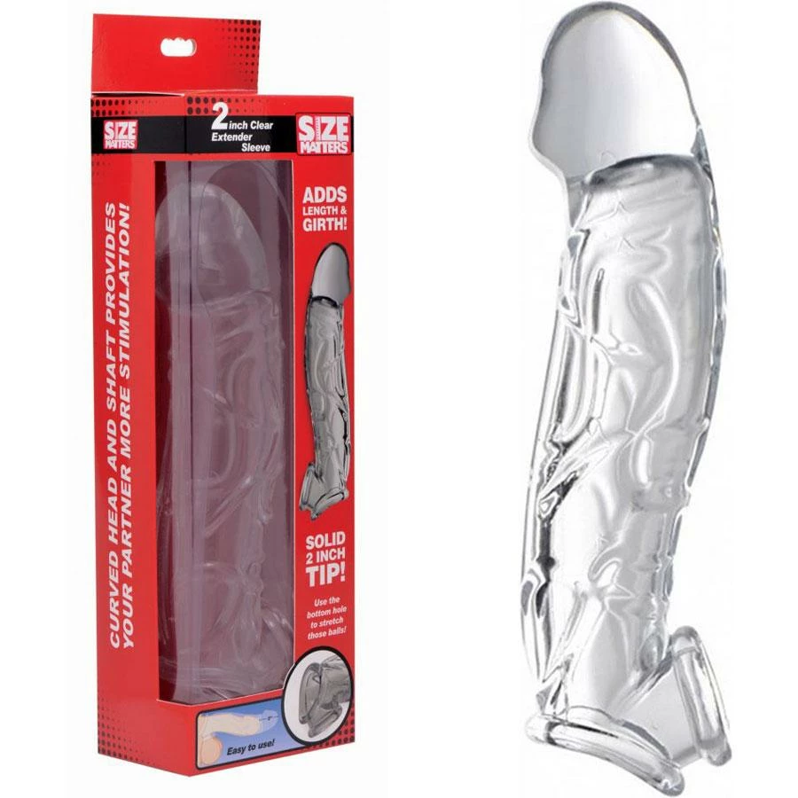 Sheaths & Sleeves 2 Inch Clear Extender Sleeve By Size Matters 3 Sheaths & Sleeves 2 Inch Clear Extender Sleeve By Size Matters