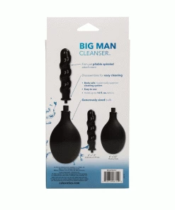 420ml Big Man Cleanser Ribbed Anal Enema Bulb By Cal Exotics