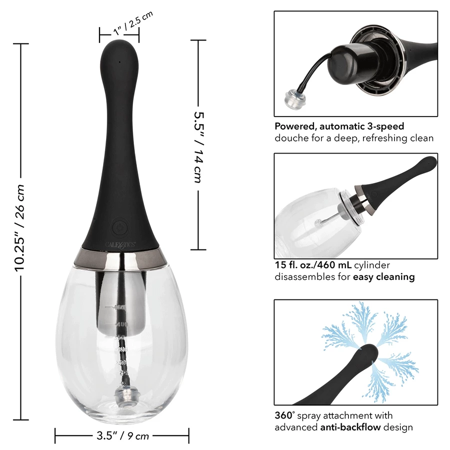 460ml Executive Rechargeable Auto Anal Douche By Cal Exotics Anal Sex Toys 13 460ml Executive Rechargeable Auto Anal Douche By Cal Exotics Anal Sex Toys