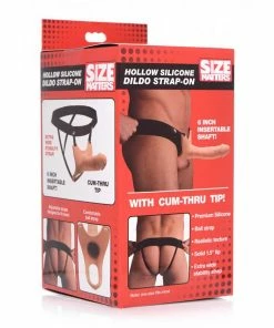 6 Inch Realistic Silicone Hollow Strap On Penis Extender And Ball Strap For Men By Size Matters Sheaths & Sleeves