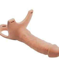 6 Inch Realistic Silicone Hollow Strap On Penis Extender And Ball Strap For Men By Size Matters Sheaths & Sleeves