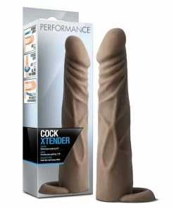Sheaths & Sleeves 7 Inch Performance Cock Xtender Sleeve By Blush Novelties (Tan & Brown)