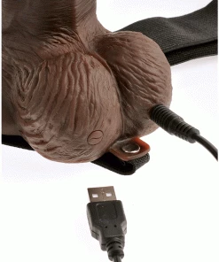 Sheaths & Sleeves 8 Inch Brown Rechargeable Vibrating Hollow Strap On Penis Extension By Fetish Fantasy 15 Sheaths & Sleeves 8 Inch Brown Rechargeable Vibrating Hollow Strap On Penis Extension By Fetish Fantasy