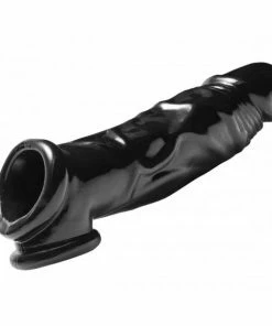 8 Inch Lifelike Black Penis Extension Sleeve Fuk Tool By Master Series