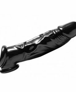8 Inch Lifelike Black Penis Extension Sleeve Fuk Tool By Master Series