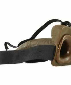 Sheaths & Sleeves 9 Inch Brown Hollow Strap-On Penis Extension With Balls By Fetish Fantasy