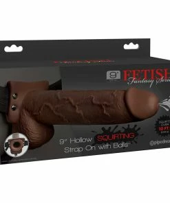 9 Inch Brown Squirting Hollow Realistic Strap-On With Balls By Fetish Fantasy Sheaths & Sleeves 17 9 Inch Brown Squirting Hollow Realistic Strap-On With Balls By Fetish Fantasy Sheaths & Sleeves