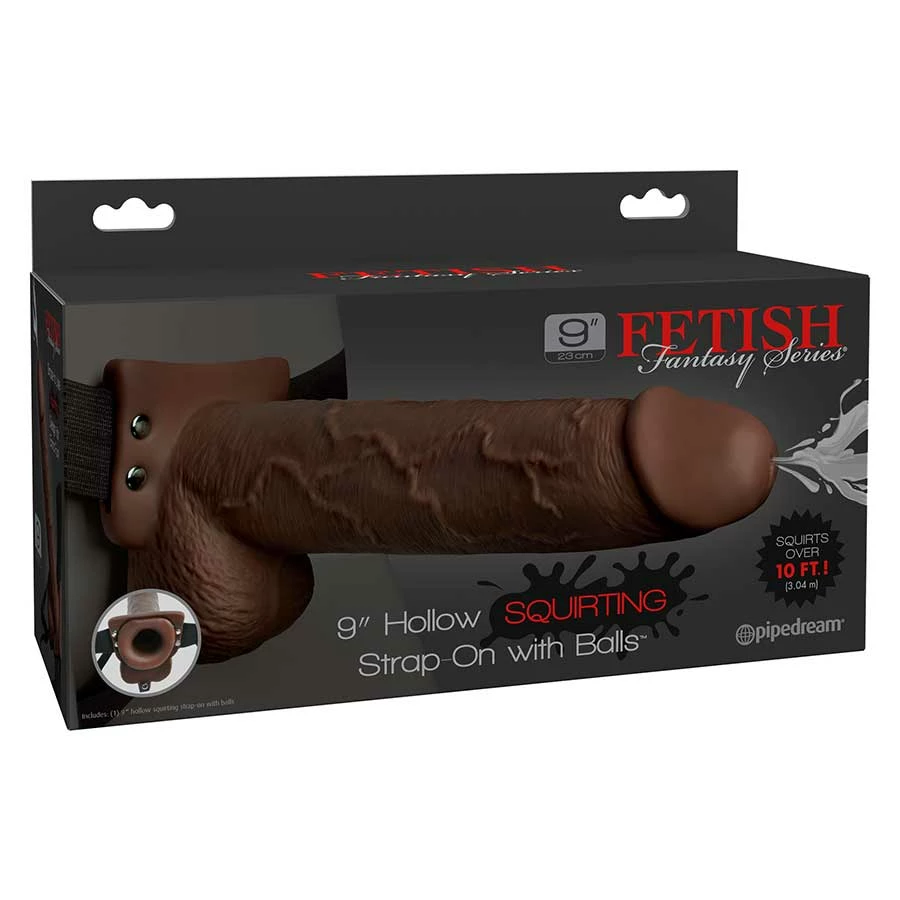 9 Inch Brown Squirting Hollow Realistic Strap-On With Balls By Fetish Fantasy Sheaths & Sleeves 10 9 Inch Brown Squirting Hollow Realistic Strap-On With Balls By Fetish Fantasy Sheaths & Sleeves