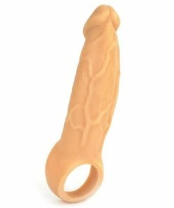 Lynk Pleasure Products 9 Inch Realistic Performance Penis Sleeve Natural Silicone Girth Enhancer