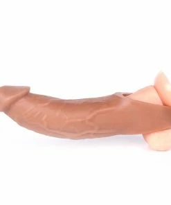 Lynk Pleasure Products 9 Inch Realistic Performance Penis Sleeve Natural Silicone Girth Enhancer