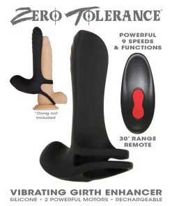 9 Speed Rechargeable Vibrating Girth Enhancer By Zero Tolerance | Remote Controlled Sheaths & Sleeves