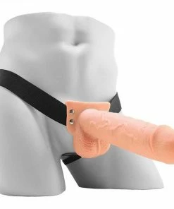 9 Inch Tan Squirting/Cumming Hollow Strap On Penis Extension By Fetish Fantasy