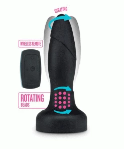 Anal Adventures Platinum 5.75 Inch Drive Rechargeable Butt Plug Silicone With Remote By Blush Novelties