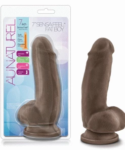 Au Naturel Realistic Fat Boy 7 Inch Brown Anal Dildo With Balls By Blush Novelties Anal Sex Toys