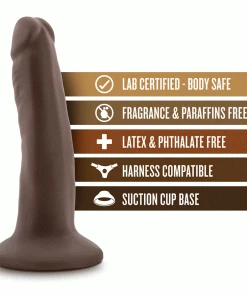 Anal Sex Toys Dr. Skin 5.5 Inch Brown Suction Cup Anal Dildo For Men By Blush Novelties