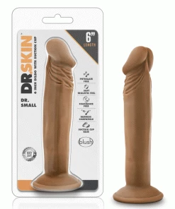 Anal Sex Toys Dr. Skin Small 6 Inch Brown Starter Anal Suction Dildo By Blush Novelties