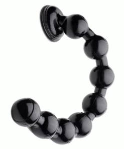 Master Series Hosed 19 Inch Black Beaded Thick Anal Snake Anal Sex Toys