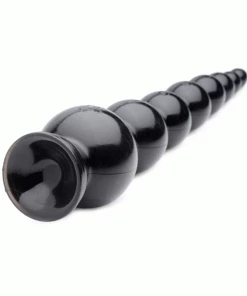 Master Series Hosed 19 Inch Black Graduated Bead Anal Snake