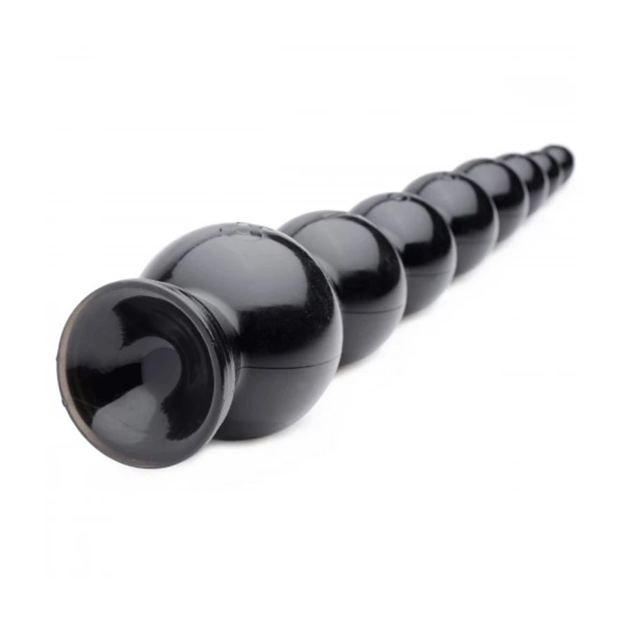 Master Series Hosed 19 Inch Black Graduated Bead Anal Snake 4 Master Series Hosed 19 Inch Black Graduated Bead Anal Snake