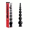 Master Series Hosed 19 Inch Black Graduated Bead Anal Snake