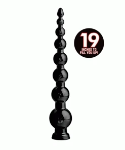 Master Series Hosed 19 Inch Black Graduated Bead Anal Snake 8 Master Series Hosed 19 Inch Black Graduated Bead Anal Snake