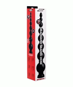 Master Series Hosed 19 Inch Black Graduated Bead Anal Snake 9 Master Series Hosed 19 Inch Black Graduated Bead Anal Snake