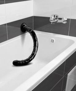 Master Series Anal Sex Toys Hosed 19 Inch Black Realistic Anal Dildo