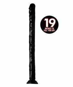 Master Series Anal Sex Toys Hosed 19 Inch Black Realistic Anal Dildo