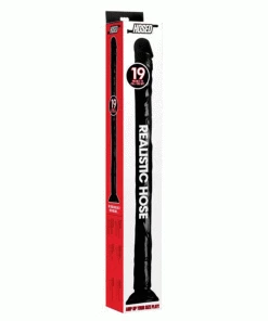 Master Series Anal Sex Toys Hosed 19 Inch Black Realistic Anal Dildo