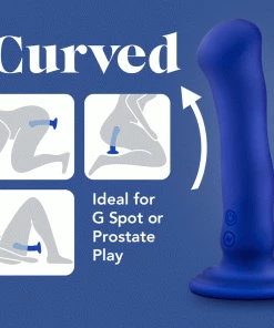 Impressions N2 Blue Vibrating Silicone Anal Dildo With Suction Cup By Blush Novelties Prostate Massagers