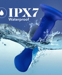 Impressions N2 Blue Vibrating Silicone Anal Dildo With Suction Cup By Blush Novelties Prostate Massagers