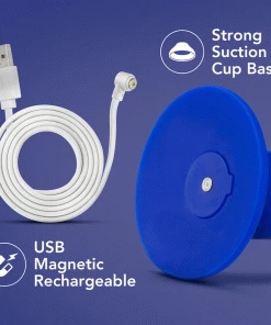 Impressions N2 Blue Vibrating Silicone Anal Dildo With Suction Cup By Blush Novelties Prostate Massagers