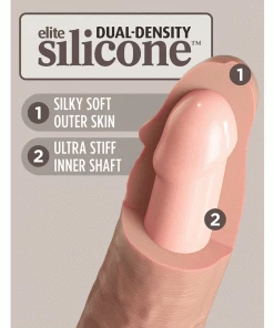 King Cock Elite 6 Inch Vibrating Silicone Dual Density Dong By Pipedream Products Anal Sex Toys