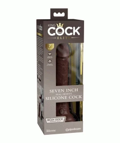 Anal Sex Toys King Cock Elite 7 Inch Dual Density Silicone Dildo By Pipedream Products