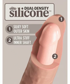 Anal Sex Toys King Cock Elite 7 Inch Dual Density Silicone Dildo By Pipedream Products