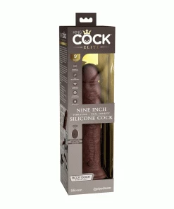 Pipedream Products King Cock Elite 9 Inch Dual Density Vibrating Silicone Dildo With Remote