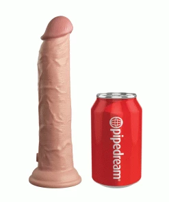 Pipedream Products King Cock Elite 9 Inch Dual Density Vibrating Silicone Dildo With Remote
