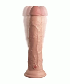 Pipedream Products King Cock Elite 9 Inch Dual Density Vibrating Silicone Dildo With Remote