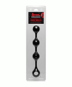 Doc Johnson Kink Anal Essentials 13.5 Inch Weighted Black Silicone Beaded Anal Balls Anal Sex Toys