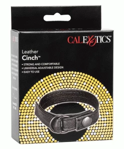 Leather Cinch Adjustable Cock Ring By Cal Exotics