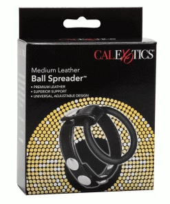 Medium Leather Ball Spreader Cock Ring By Cal Exotics Cock Rings