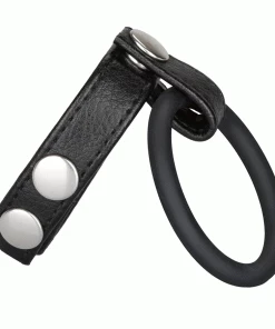 Medium Leather Ball Spreader Cock Ring By Cal Exotics Cock Rings