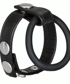 Medium Leather Ball Spreader Cock Ring By Cal Exotics Cock Rings